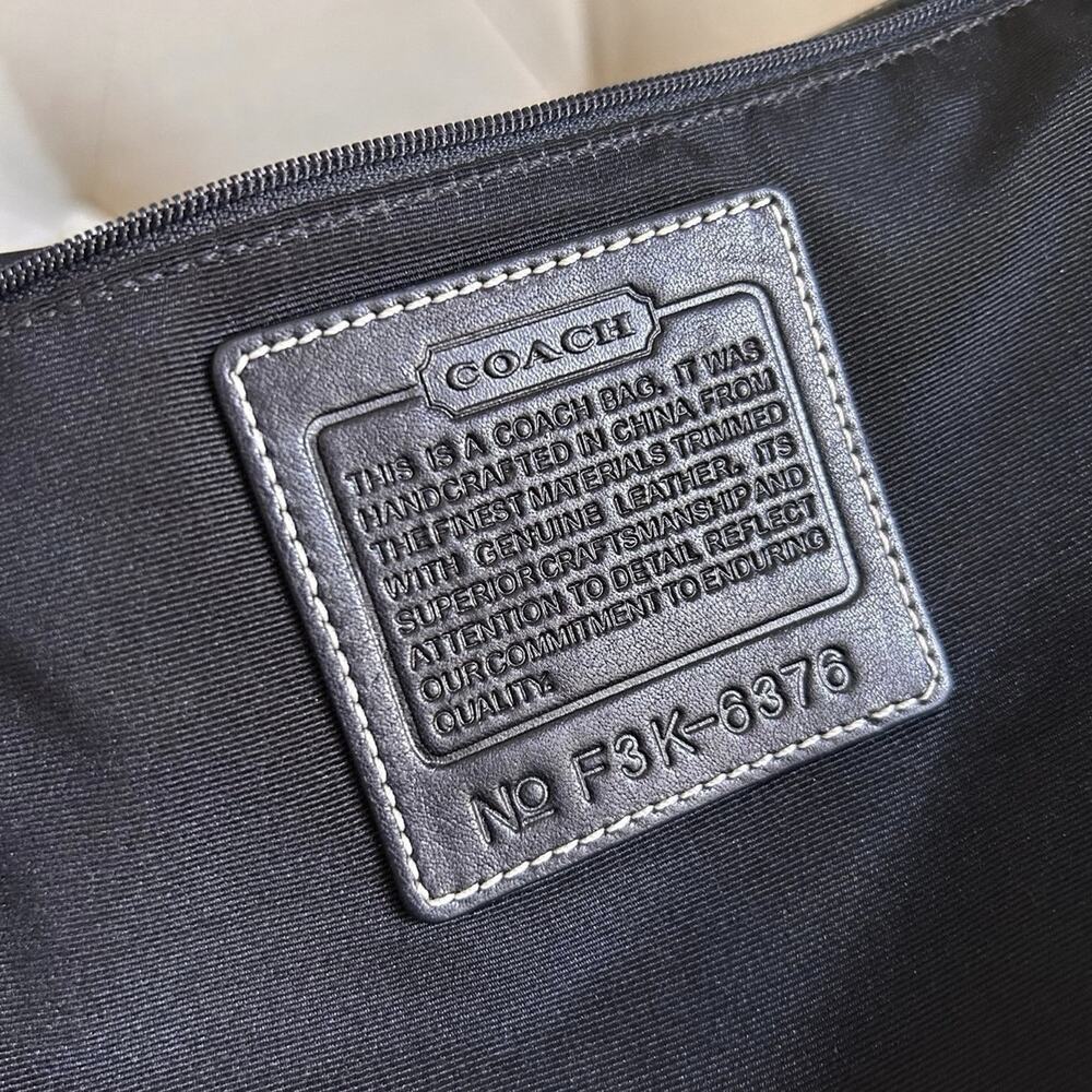 Y2K VTG Coach Black Signature Soho Jacquard Flap Purse Shoulder Bag F3K-6376 - Picture 3 of 12